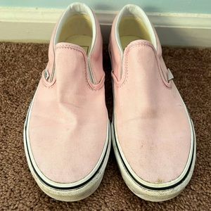 Vans pink slip on shoes. Women’s size 10.
